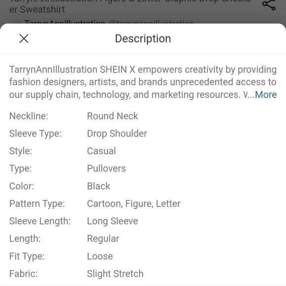 ROMWE TarrynAnnIllustration Figure & Letter Graphic Drop Shoulder Sweatshirt - Picture 7 of 7